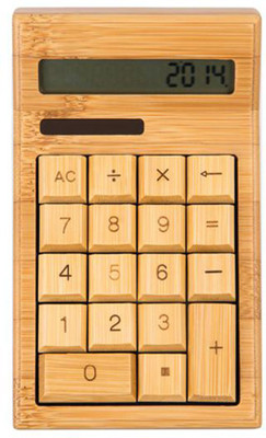 

UNTOLD C227 Bamboo handicrafted - Eco friendly calculator curved design Basic Calculator(10 Digit)