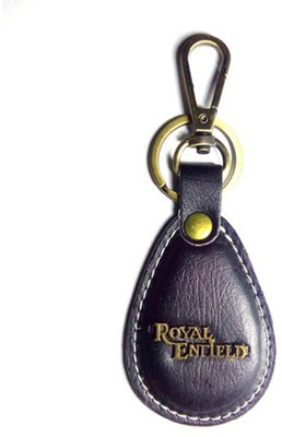 

Mots Royal Enfield Lther Keychain with Hook Keychains keyrings for bike/cars Locking Key Chain(Gold)