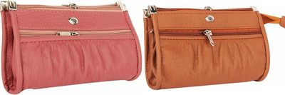 

LOVBIRD Casual Pink, Orange Clutch, Orange;pink