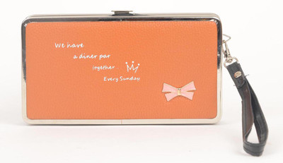 

Aliado Casual Orange Clutch
