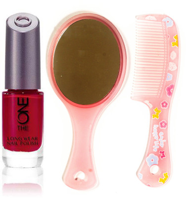 

Oriflame Sweden The ONE Long Wear Polish (London Red - 30530) With Comb Mirror(Set of 3)