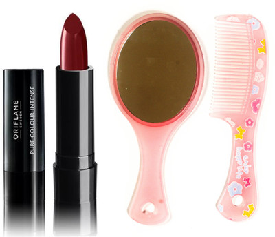 

Oriflame Sweden Pure Colour Intense Lipstick (Forest Berries - 30825) With Comb Mirror(Set of 3)