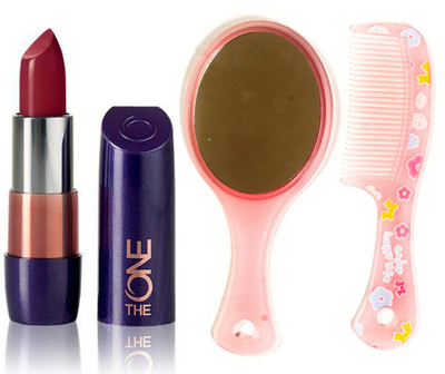 

Oriflame Sweden The ONE 5-in-1 Colour Stylist Lipstick 4g (SmokeRed - 30674) With Comb Mirror(Set of 3)