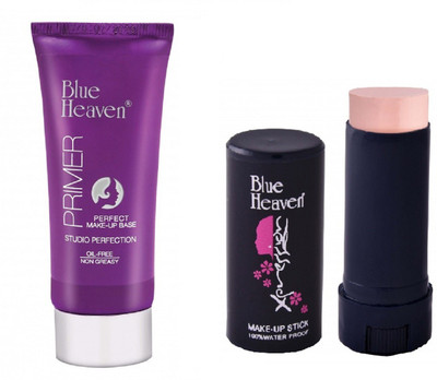 

Blue Heaven STUDIO PERFECTION PRIMER & XPRESSION MAKEUP STICK, FAIR GLOW, BY BEAUTYANDCARE(Set of 2)