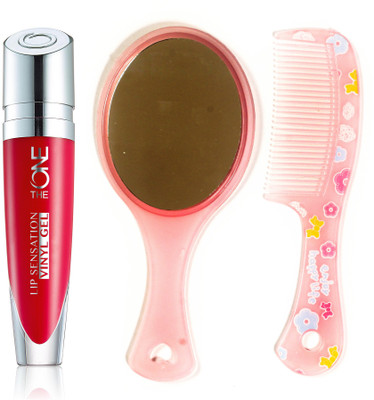 

Oriflame Sweden The ONE Lip Sensation Vinyl Gel 5ml (Sunset Burst - 32445) With Comb Mirror(Set of 3)