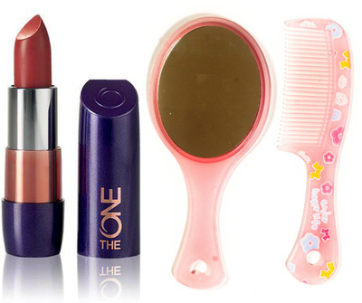 

Oriflame Sweden The ONE 5-in-1 Colour Stylist Lipstick 4g (Red Copper - 30682) With Comb Mirror(Set of 3)