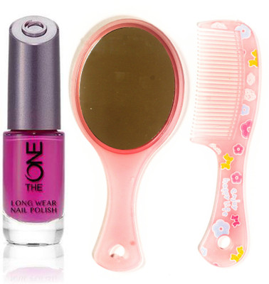 

Oriflame Sweden The ONE Long Wear Polish (Night Orchid - 30527) With Comb Mirror(Set of 3)