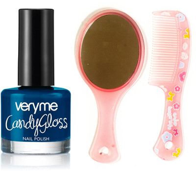 

Oriflame Sweden Very Me Candy Gloss Polish (Blue Candy - 33178 - 33178) With Comb Mirror(Set of 3)