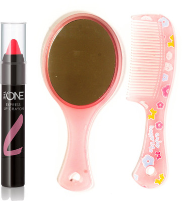 

Oriflame Sweden THE ONE Express Lip Crayon 2.8g (Coral Craze - 33187) With Comb Mirror(Set of 3)