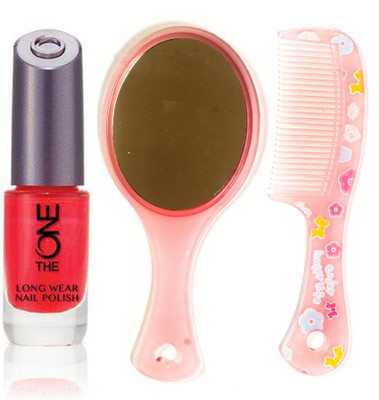

Oriflame Sweden The ONE Long Wear Polish (Red Sky at Night - 30529) With Comb Mirror(Set of 3)