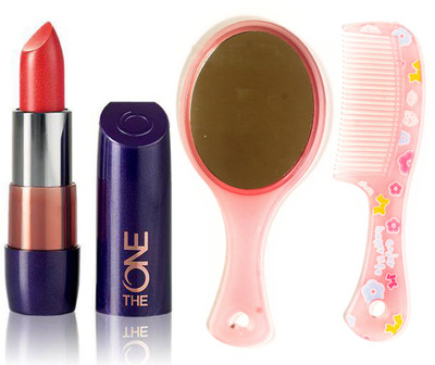 

Oriflame Sweden The ONE 5-in-1 Colour Stylist Lipstick 4g (Coral Ideal - 30668) With Comb Mirror(Set of 3)