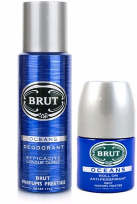 

Brut Oceans Deodorant+Roll On Deodorant Spray - For Men(200 ml, Pack of 2)