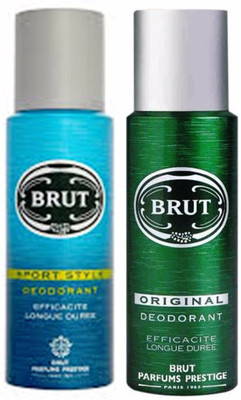 

Brut Original+Sport Style Efficacite Longue Duree Deodorant Deodorant Spray - For Men(200 ml, Pack of 2)