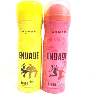 

Engage Tease and Blush Deodorant Spray - For Women(300 ml, Pack of 2)