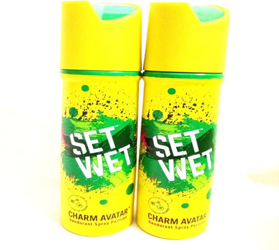 

Set Wet Charm Avatar Deodorant Spray - For Men(300 ml, Pack of 2)