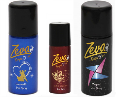 

ZevaKeepz U On Deodorants Bodysprays for Men/Women Deodorant Spray - For Men & Women(350 ml, Pack of 3)