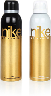 Nike Gold Duo Set Deodorant Spray - For Men & Women(200 ml, Pack of 2)
