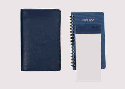 

Sukeshcraft Mini Notebook(Phone- Notebook-PenHolder-Card Holder, Grain Blue, Pack of 3)