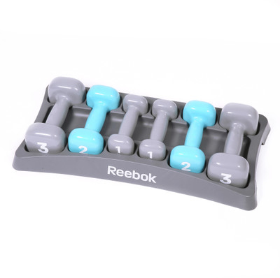 

REEBOK DUMBBELL SET WITH CASE - GREY/BLUE Fixed Weight Dumbbell(15 kg)