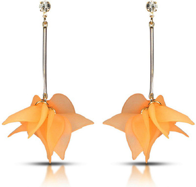 Fabfashion Petal's Yellow Color Stud earring Cubic Zirconia Alloy Stud earring available at flipkart for Rs.79