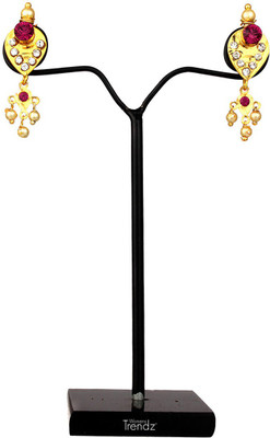 Womens Trendz Womens Trendz Handmade Jewellery Traditional 24K Gold Plated Alloy Earrings for Women and Girls Crystal Alloy Earring Set available at flipkart for Rs.310