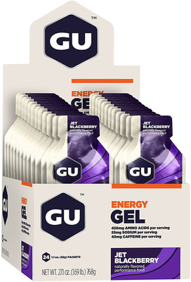 

GU Energy Gel Energy Drink(24x1.33 g, Jet Blackberry Flavored)