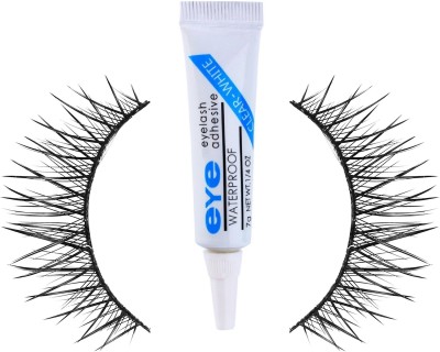 Kelley Thick Hair Waterproof Eye Lashes Mink Collection With Eyelash Clear White Glue(Pack of 2)