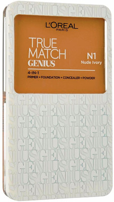 

L'Oreal Paris True Match Genius foundation/compact 4-In-1 Foundation(N1 Nude Ivory, 7 g)