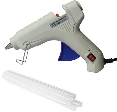 

Glun Bond White 40 Watt On Off Switch With 5 Transparent Sticks Standard Temperature Corded Glue Gun(11 mm)