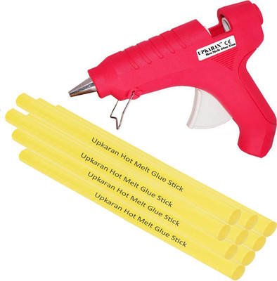 

Upkaran 40W Makson Heavy Duty Hot Melt DIY Glue Gun with 9 Big Yellow Hot Melt Glue Sticks(10inch),PTC heating Technology for Decoration art and Craft work Standard Temperature Corded Glue Gun(11 mm)