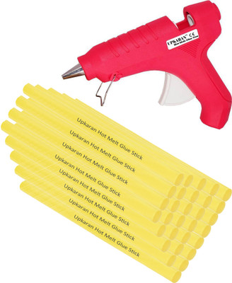 

Upkaran 40W Makson Heavy Duty Hot Melt DIY Glue Gun with 30 Big Yellow Hot Melt Glue Sticks(10inch),PTC heating Technology for Decoration art and Craft work Standard Temperature Corded Glue Gun(11 mm)