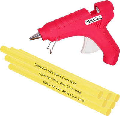 

Upkaran 40W Makson Heavy Duty Hot Melt DIY Glue Gun with 6 Big Yellow Hot Melt Glue Sticks(10inch),PTC heating Technology for Decoration art and Craft work Standard Temperature Corded Glue Gun(11 mm)
