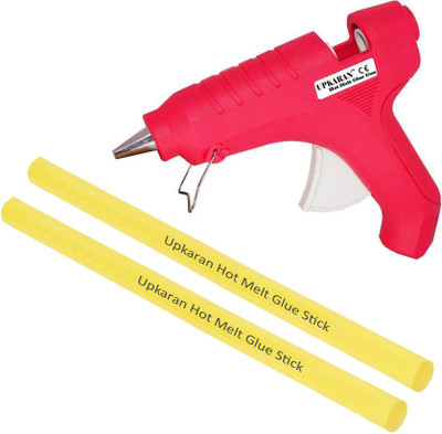 

Upkaran 40W Makson Heavy Duty Hot Melt DIY Glue Gun with 2 Big Yellow Hot Melt Glue Sticks(10inch),PTC heating Technology for Decoration art and Craft work Standard Temperature Corded Glue Gun(11 mm)