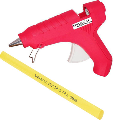 

Upkaran 40W Makson Heavy Duty Hot Melt DIY Glue Gun with 1 Big Yellow Hot Melt Glue Stick(10inch),PTC heating Technology for Decoration art and Craft work Standard Temperature Corded Glue Gun(11 mm)