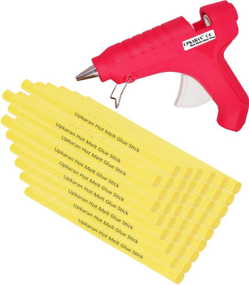 

Upkaran 40W Makson Heavy Duty Hot Melt DIY Glue Gun with 40 Big Yellow Hot Melt Glue Sticks(10inch),PTC heating Technology for Decoration art and Craft work Standard Temperature Corded Glue Gun(11 mm)