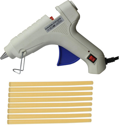 

Glun Bond White 40 Watt On Off Switch With 8 Yellow Sticks Standard Temperature Corded Glue Gun(11 mm)
