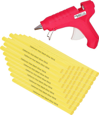 

Upkaran 40W Makson Heavy Duty Hot Melt DIY Glue Gun with 50 Big Yellow Hot Melt Glue Sticks(10inch),PTC heating Technology for Decoration art and Craft work Standard Temperature Corded Glue Gun(11 mm)