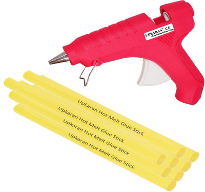 

Upkaran 40W Makson Heavy Duty Hot Melt DIY Glue Gun with 8 Big Yellow Hot Melt Glue Sticks(10inch),PTC heating Technology for Decoration art and Craft work Standard Temperature Corded Glue Gun(11 mm)