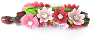 

Unique Indian Crafts Handmade Artificial Jewellery Porcelain Dough Work Banana Hair Clip /Porcelain Dough / hair accessories /hair pins/wings /for women /girls Banana Clip(Multicolor)