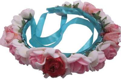 

Unique Indian Crafts Flower Crown, Flower Headband, Coachella, Wedding Accessories, Colorful Floral Tiara Head Band(Multicolor)