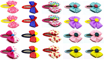 

Siempre21 Gugzy Mixed Color Bowtie Kids Hair Snap Clips Hair Grip Barrettes Tic Tac Clip(Multicolor)