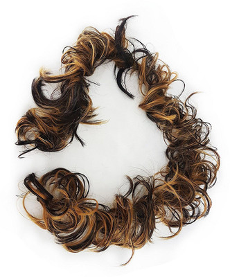 

Confidence Synthetics Bun Tray Ponytail piece Extension Fashion Accessoriess (Golden Highlighting) Hair Extension