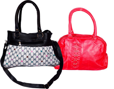 

RB FASHION Hand-held Bag(Red, Black), Black;red