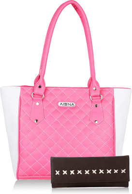 

Aisna Shoulder Bag(Pink, White)