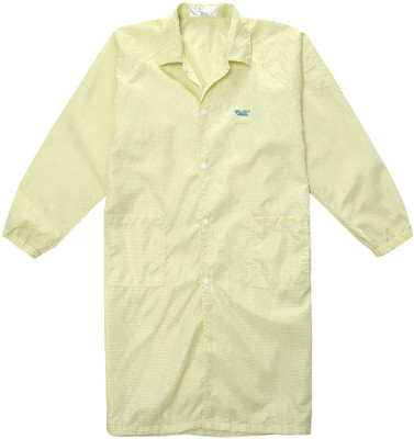 

REYTAIL ESD Safe Yellow Antistatic Unisex Lab Apron / Jacket / Coat [Large Size, Pack of 10] Shirt Hospital Scrub(Yellow L)