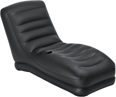 

Intex ® Original Inflatable high quality foldable strong waterproof comfortable Mega Lounge Chair inflatable sofa Inflatable Sofa/ Chair(Black)