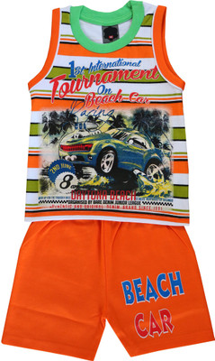 ELK Boys Casual T-shirt Trouser(Orange) available at flipkart for Rs.299