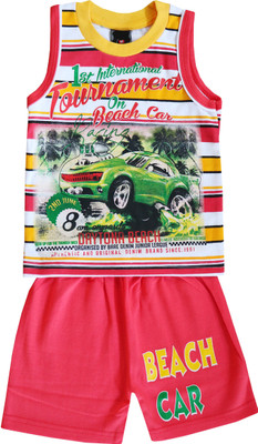 ELK Boys Casual T-shirt Trouser(Red) available at flipkart for Rs.299