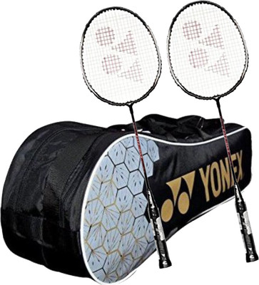 

Yonex Kitbag Racquet Badminton Kit (1 SUNR 1005 Badminton Kitbag, BLACK + 2 GR 303 Badminton Racquet, BLACK) Badminton Kit