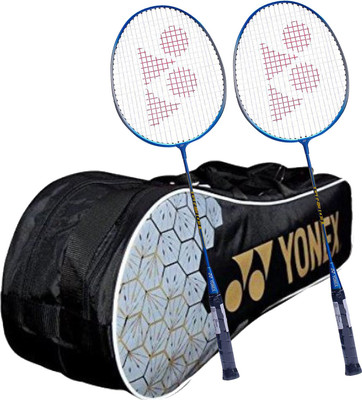 

Yonex Kitbag Racquet Badminton Kit (1 SUNR 1005 Badminton Kitbag, BLACK + 2 GR 303 Badminton Racquet, BLUE) Badminton Kit